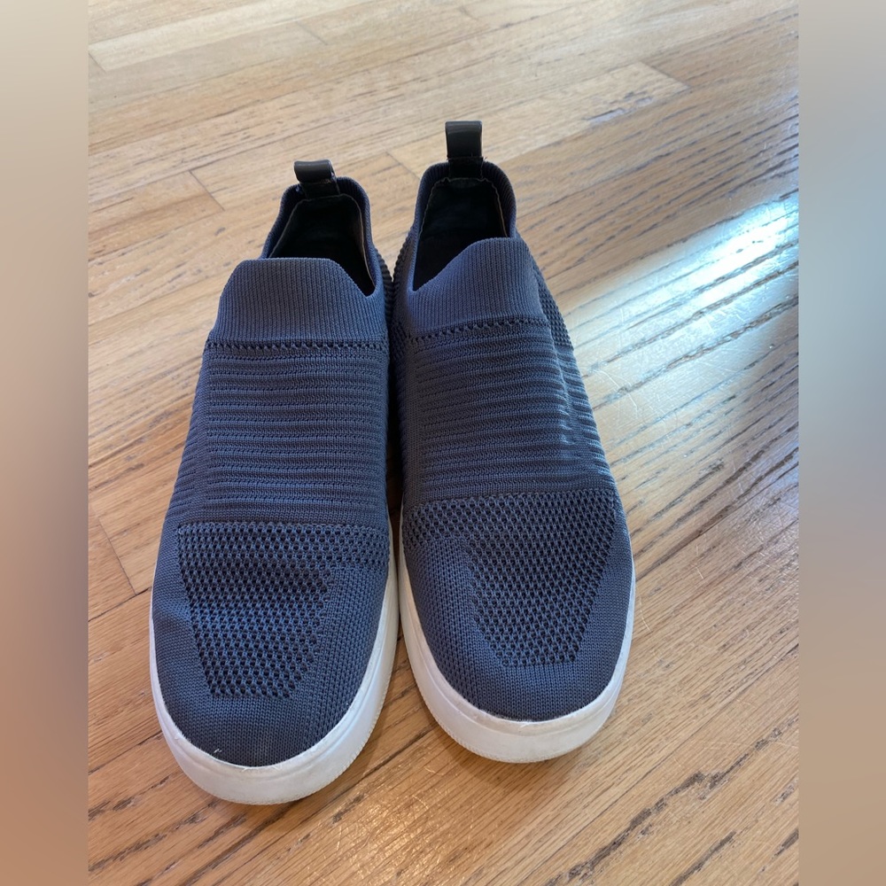 Steve Madden Platform Grey Slip On Shoes, 8